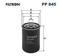 FILTRON PP 845 Filtro carburante per AGCO,ASKAM,DAF,DEUTZ-FAHR,FENDT,FODEN TRUCK