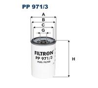 FILTRON PP 971/3 Filtro carburante per CASE IH,PLAXTON,RENAULT TRUCKS,VOLVO