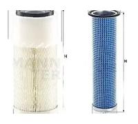 Filtroo aria + Filtroo aria secondario MANN-FILTER per FIAT, GALLOPER
