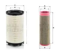 Filtroo aria + Filtroo aria secondario MANN-FILTER per SCANIA P,G,R,T -