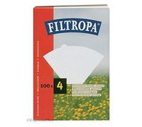 Filtropa - 2 carte da caffè sbiancate, misura 4, confezione da 100 filtri per caffè