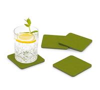 Filu Filzdesign - Set di 8 sottobicchieri quadrati in feltro, ideali come sottobicchieri per la tavola, disponibili in diversi colori a scelta, quadrato. Gründ