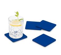 Filu Filzdesign - Set di 8 sottobicchieri quadrati in feltro, ideali come sottobicchieri per la tavola, disponibili in diversi colori a scelta, quadrato. Blau