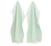 FILU Set di 8 strofinacci, colore menta/bianco a righe (colore e design a scelta), 45 x 70 cm, asciugamani da cucina di alta qualità, in 100% cotone