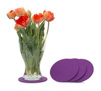 Filu, sottobicchieri in feltro rotondi, confezione da 8 pezzi, tinta unita, Tessuto, Viola / Lilla, 15 cm (4er Pack)