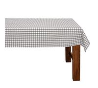 FILU - Tovaglia, 100% cotone, Grigio/bianco a quadri., 140 x 240 cm