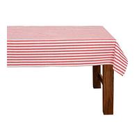 FILU - Tovaglia, 100% cotone, Strisce rosse e bianche., 140 x 220 cm