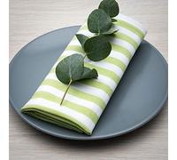 Filu - Tovaglioli, 100% cotone, Verde/bianco (a righe)., 100 % Baumwolle / 4er Pack