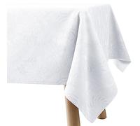 Filumi Tovaglia 140x320 cm bianco, lavabile, per interni ed esterni, motivo geometrico Eris