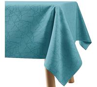 Filumi Tovaglia 140x320 cm blu, lavabile, per interni ed esterni, motivo geometrico Manil