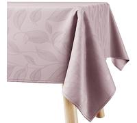 Filumi Tovaglia 140x320 cm rosa cipria, lavabile, per interni ed esterni, motivo geometrico Amalu