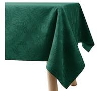 Filumi Tovaglia 140x320 cm verde bottiglia, lavabile, per interni ed esterni, motivo geometrico Eris