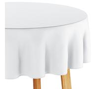 Filumi - Tovaglia ovale, 140 x 220 cm, colore bianco, lavabile, per interni ed esterni, motivo geometrico a zigzag Verte