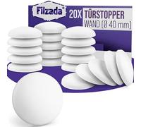 Filzada® 20x Paracolpi Porta Bianco 40mm - Fermaporta Muro Autoadesivi
