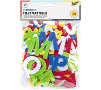 Filzstanzteile selbstklebend, Buchstaben (150 Stück) oder Zahlen (120 Stück) Buc