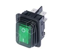 Fimar - Interruttore a bilanciere per CRP, CRP2, CRP4, CRP42, FRY1L, FRY1LR a 2 poli, 250 V, 2NO verde, connettore piatto 6,3 mm, illuminato 20 A