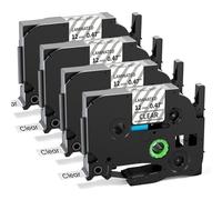 Fimax Tze-131 Cassetta nastro trasparente 12mm Compatibile con nastri Brother P-touch 12mm 0,47 Nastro per etichettatura trasparente TZe131 per Brother P touch H100 H100HB H100R D410 D210 H107B