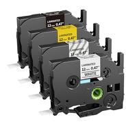 Fimax Tze Cassetta nastro 12mm Compatibile con Brother P-touch Nastri 12mm 0.47 Nastro per etichettatura Nastro TZe TZ per etichettatrice Brother P touch H100 H100HB H100R D410 CUBE D210 H107B