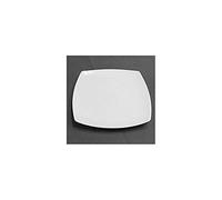 Fimel Piatti Piani Serie Saturnia Tokio in Confezione da 6 pzin Porcellana Bianca, br/>Dimensioni 26x26 cm, Made in Italy V