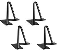 Fimghsoo Set di 4 Gambe per mobili Gamba per Tavolo In Acciaio Gambe a Forcina Include Viti e Piedini Protezione Gratuiti (10-71cm)