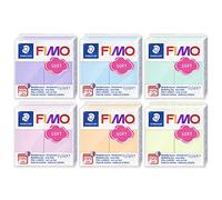FIMO Effect Polymer Oven Modelling Clay - 57g - Set of 6 - Pastel Finish