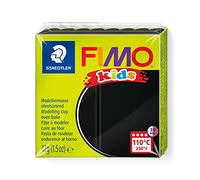 STAEDTLER FIMO KIDS, pasta modellabile termoindurente, per bambini, panetto da 42 grammi di colore nero, 8030-9