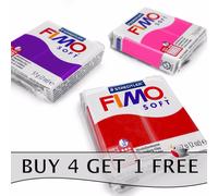 FIMO Morbido Polimero Forno Modellante Clay - 57g - Set Di 3 - Rosso,Plum &