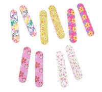 FIMWOLZ 10pcs Mini Nail Files, Professional Double Sided Nail Files for Acrylic and Natural Colorful Floral Nail Buffering Nail Files, Nail Art Tools for Home Use and