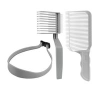 FIMWOLZ 3 Pcs Guida Taglio Capelli Uomo in Silicone Regolabile Pettine Sfumatura Curvo per Acconciature Maschili
