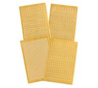 FIMWOLZ 4 Adesivi in Cera Dorata per Candele, Lettere Maiuscole e Minuscole, Numeri per Decorare Superfici Lisce come Candele per Battesimi, Comunioni o Matrimoni
