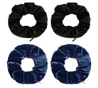 FIMWOLZ 4 elastici per capelli da donna con tasca con cerniera, in velluto elastico, per donne, nascosti segreti per oggetti di valore