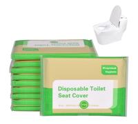 FIMWOLZ 50 Pcs Coprisedili WC Usa e Getta Biodegradabili per Bambini e Adulti Copertura Igienica Monouso Ecologica Antibatterica