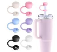 FIMWOLZ 6 coperture per cannuccia per accessori Stanley Cup,tappi per cannuccia in silicone antipolvere in 6 diversi colori, accessori per cannuccia da 10 mm, compatibili con Stanley Tumbler