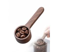 FIMWOLZ Cucchiaio Dosatore Caffè 20ml in Legno di Noce Nero Robusto per Moka, Espresso e Grani/Polvere. Dose Precisa per Pieno Aroma.