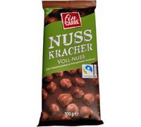 FIN SQUARE - Nuss Kracher Voll Nuss - Bar di Cioccolato fondente 32% Cacao con Noci Interi, Degustazione Gourmet e Croccanti - 100g".