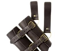 Fina Medievale Rana - Guaina di Spada in Pelle, Ciclo a Cinghia Regolabile | Cingcio del Supporto a Doppia Lama Vintage, Accessorio Ideale per Clip per Armatura per Cosplay, Cavalieri, guerrieri