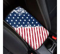 Finagallathe Copertura per bracciolo per auto con bandiera americana, traspirante, universale, per la maggior parte dei veicoli, SUV, accessori decorativi per interni auto