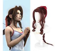 Final Fantasy VII Aerith Gainsborough Parrucche Cosplay Marrone Parrucca lunga riccia Parrucca sintetica resistente al calore Peruca FEN-965