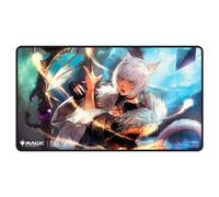 Final Fantasy x Universes Beyond Y'shtola, Secret Seeker - Tappetino da gioco cucito nero per Magic: The Gathering