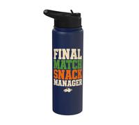 Final Match Snack Manager Humor Stainless Steel Insulated Water Bottle