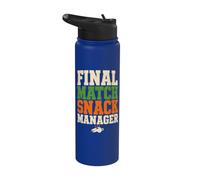 Final Match Snack Manager Humor Stainless Steel Insulated Water Bottle