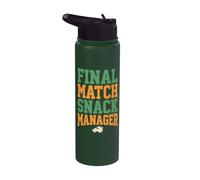 Final Match Snack Manager Humor Stainless Steel Insulated Water Bottle