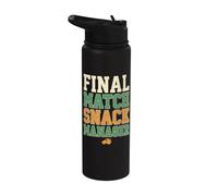 Final Match Snack Manager Humor Stainless Steel Insulated Water Bottle