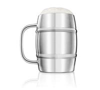 Final Touch acciaio inox grande doppia parete barile di birra tazza brocca - 1 litro - Fta1700