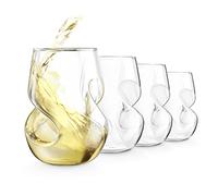 Final Touch Conundrum White Wine Glasses - Hand Blown Glass 266ml - Pack of 4