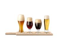 Final Touch Set di palette per degustazione di birra (4 bicchieri, pagaia in legno e guida alla degustazione) (GBT104)