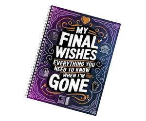 Final Wishes Planner, quaderno per la pace della mente, organizer per la pianificazione degli ultimi desideri, per donne, uomini, anziani, pazienti, anziani, genitori, caregiver, scrittori, uso