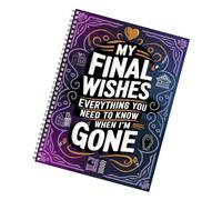 Final Wishes Planner - sezioni guidate con copertina morbida, rilegatura di carta, guida per quaderni, diario personale | Risorsa compassionevole per donne, uomini, anziani, genitori, caregiver, casa