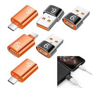FinalCool 6 Pezzi Adattatore USB C a USB A OTG - Adattatore USB a USB C - Ricarica Rapida Data Sync - Compatibile con iphone 17 Pro Max Air Macbook Air ipad Galaxy S25