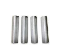 Finali angolari per zoccolo da cucina pezzi 4. In vari colori e altezze (15, Inox)